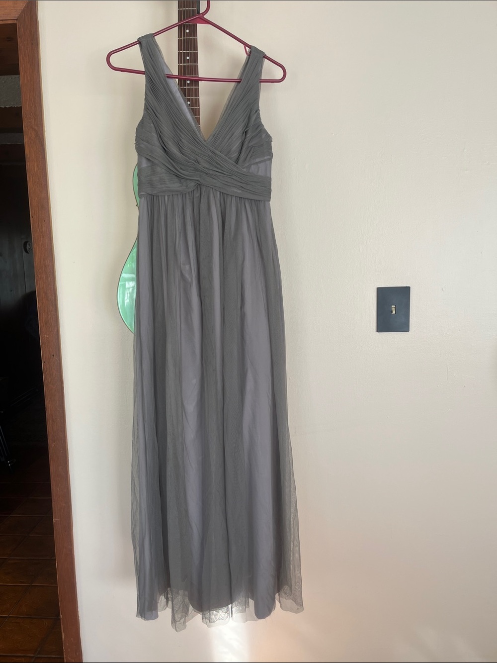 Gray Tule Bridesmaids Maxi Dress - BHLDN